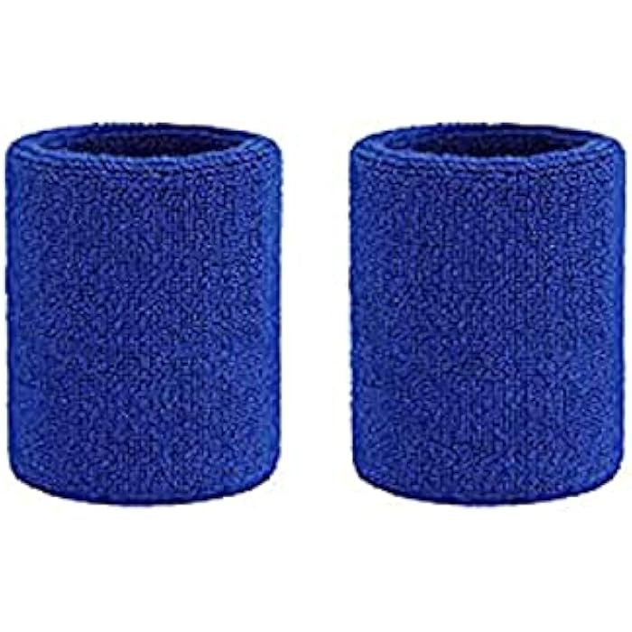 SUPRO Men & Women Head & Wrist Band, Sports Headbands for Men, Workout Accessories, Sweat Band, Sweat Wicking Head & Wrist Band Sweatbands for Running Gym, Unisex Hair Band Blue Color 1 Pair - Image 5